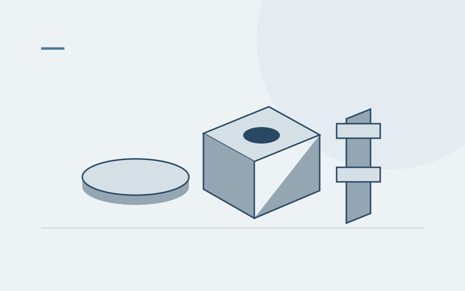 Precision metal flange, machined block and threaded component