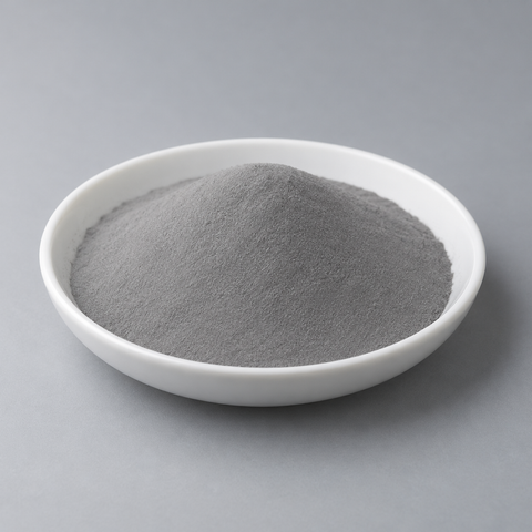Representative image of 2A12 Aluminum Alloy Spherical Powder: fine neutral gray 2A12 spherical aluminum alloy powder in a white dish