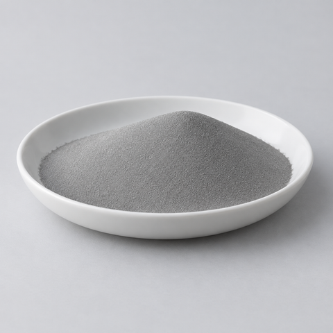 Representative image of 2A14 Aluminum Alloy Spherical Powder: fine neutral gray 2A14 spherical aluminum alloy powder in a white dish