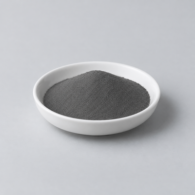 Representative image of 7075 Aluminum Alloy Spherical Powder: fine dark gray alloy powder in a white dish