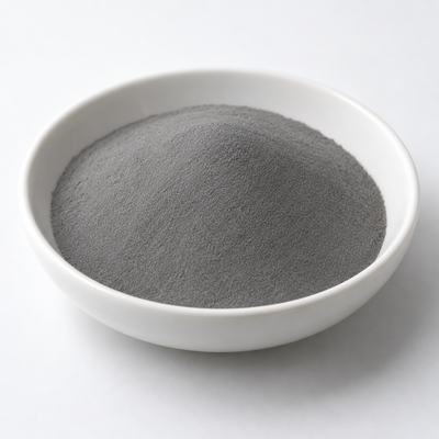 Representative image of AlSi10Mg Aluminum Alloy Spherical Powder: fine gray spherical alloy powder in a white dish