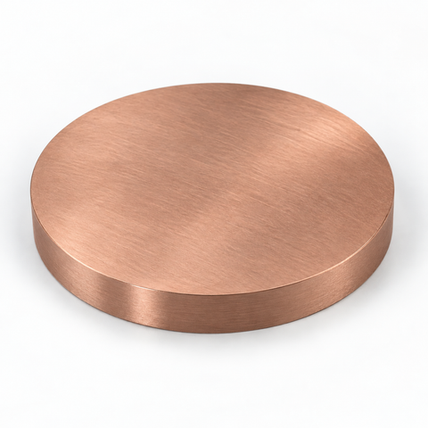 Representative image of Copper Aluminum (Cu/Al) Sputtering Target: single-piece bare alloy disc; appearance varies with composition