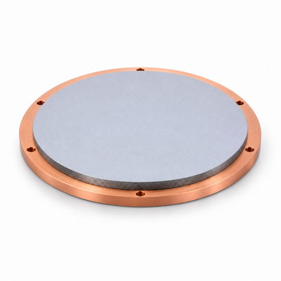 Representative image of Copper Cobalt (Cu/Co) Sputtering Target, bonded to a six-hole copper mounting backplate