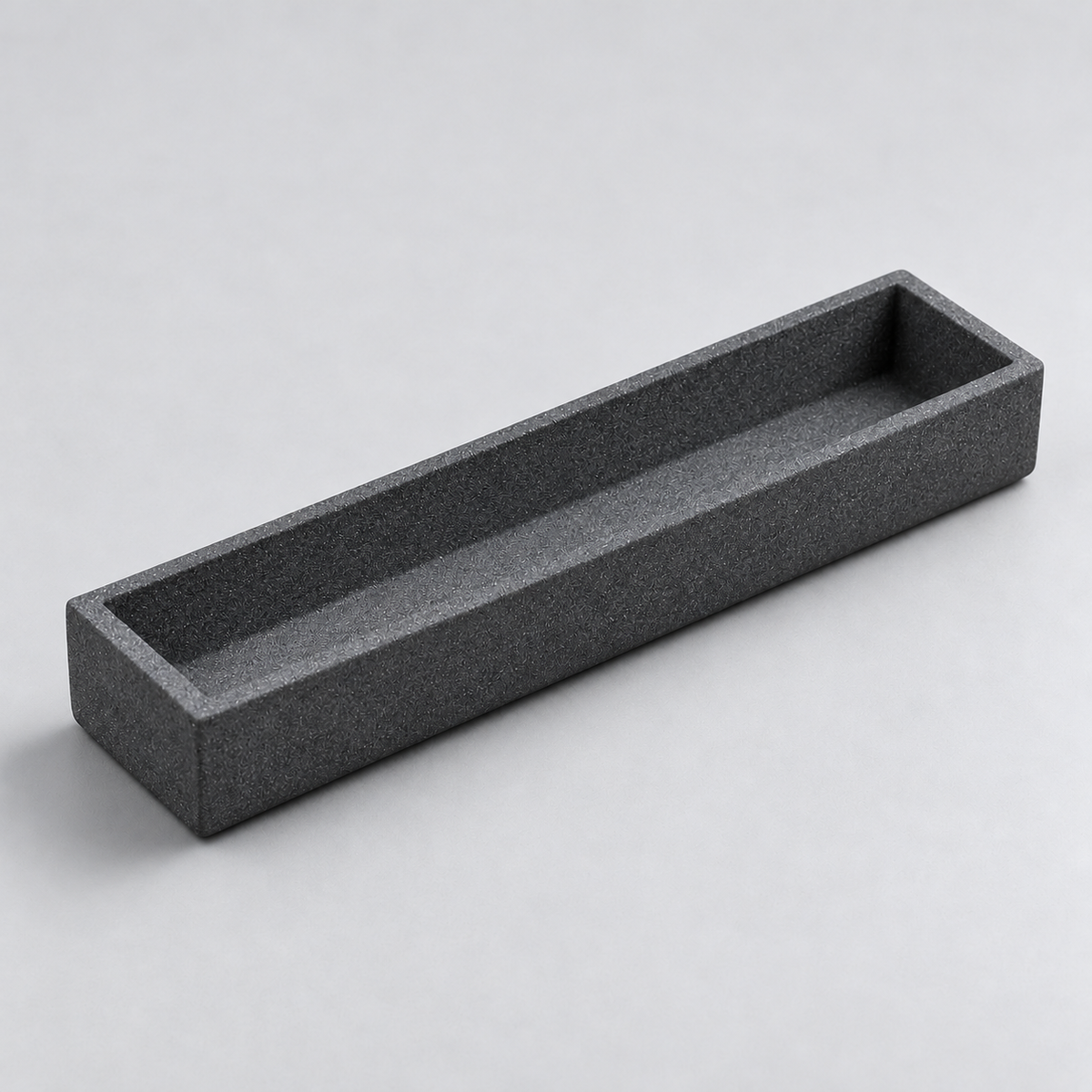 Representative image of Silicon Carbide Boat: flat-bottom rectangular silicon carbide ceramic boat with equal-height straight walls.
