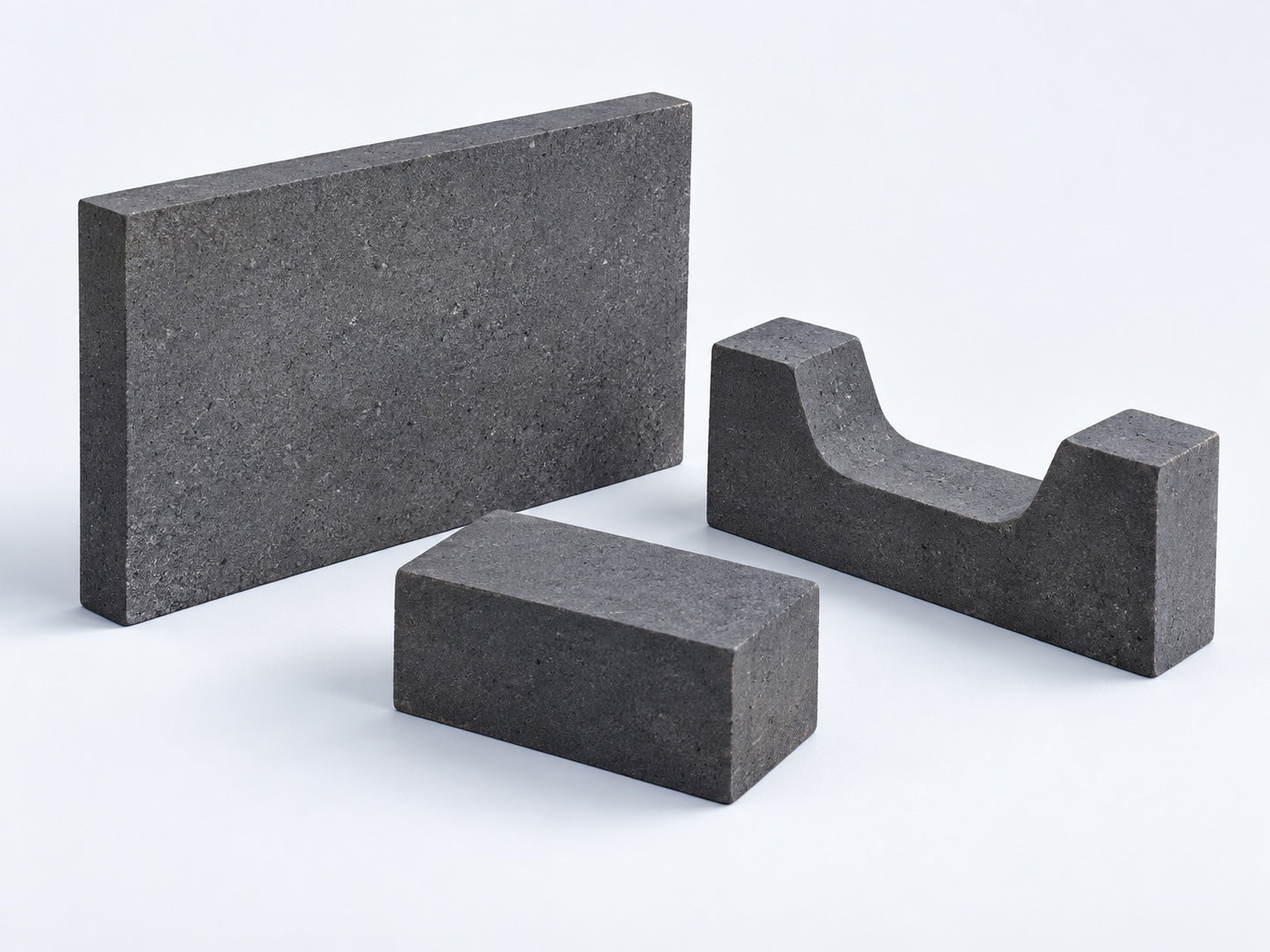 Illustrative dark refractory liner, spacer, and support